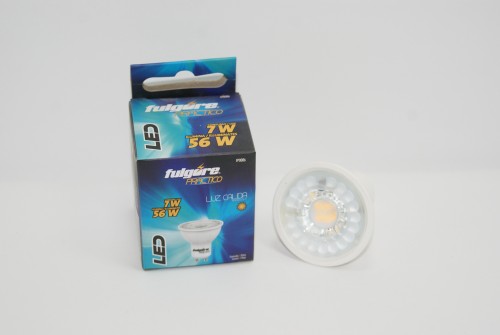 Foco de leds 7w gu-10 luz calida 